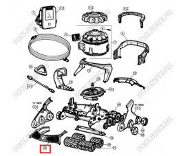 Передняя накладка корпуса для пылесоса Hayward AquaVac 600 и 650 (RCX361318236)