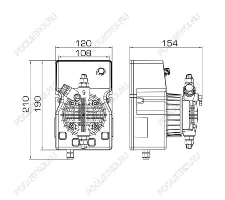Насос дозир. мембранный DLX PH-RX-CL/M 20-3 230V